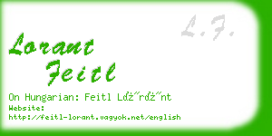 lorant feitl business card
